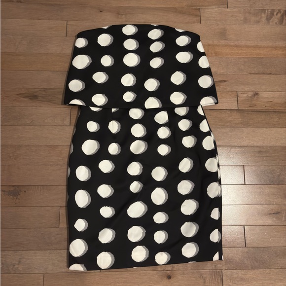 REVOLVE Dresses & Skirts - Keepsake the label polka dot strapless mini dress small black white grey